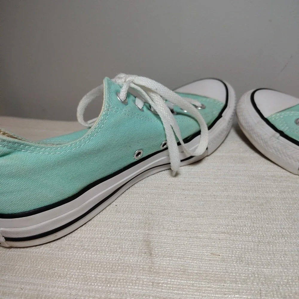 Converse Unisex‎ CT All Star Teal Green Sneakers Size M 8 W 10 Low Top - Picture 6 of 13